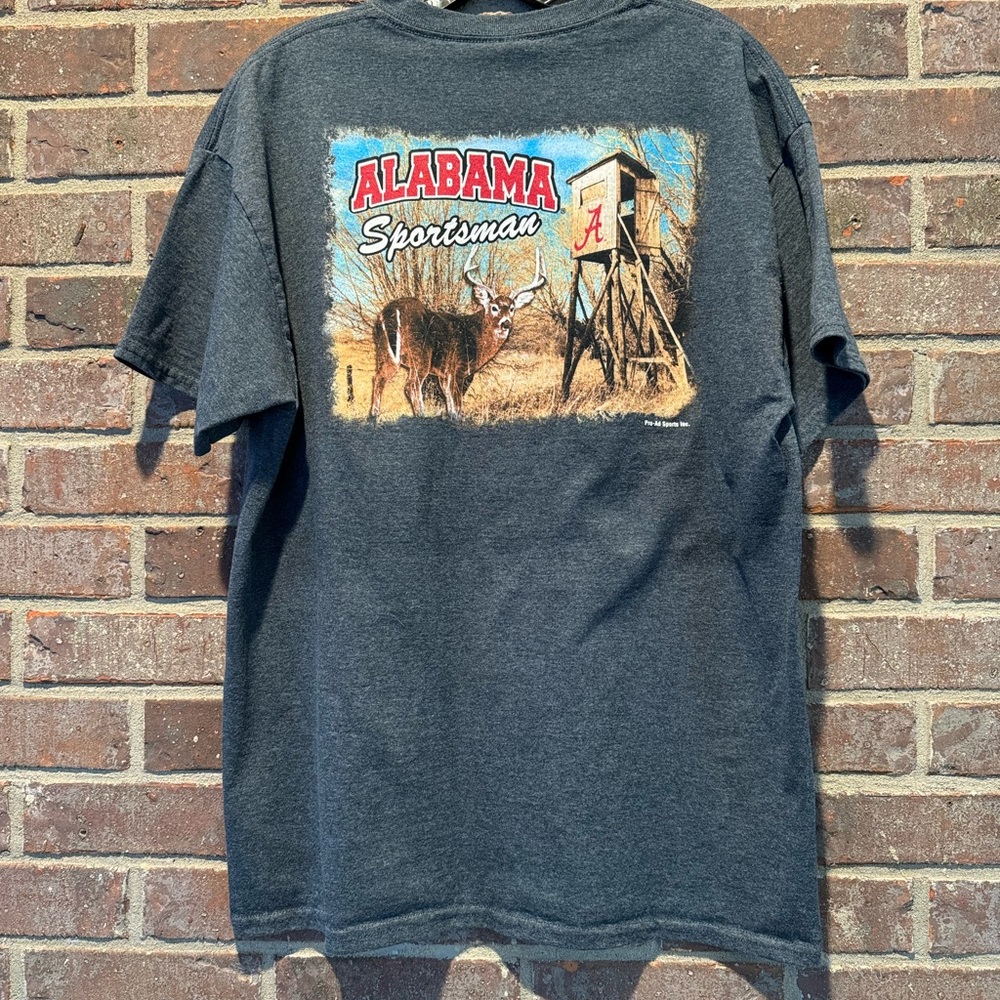 Gildan Alabama Sportsman Hunting Green Heather T-shirt Size Large